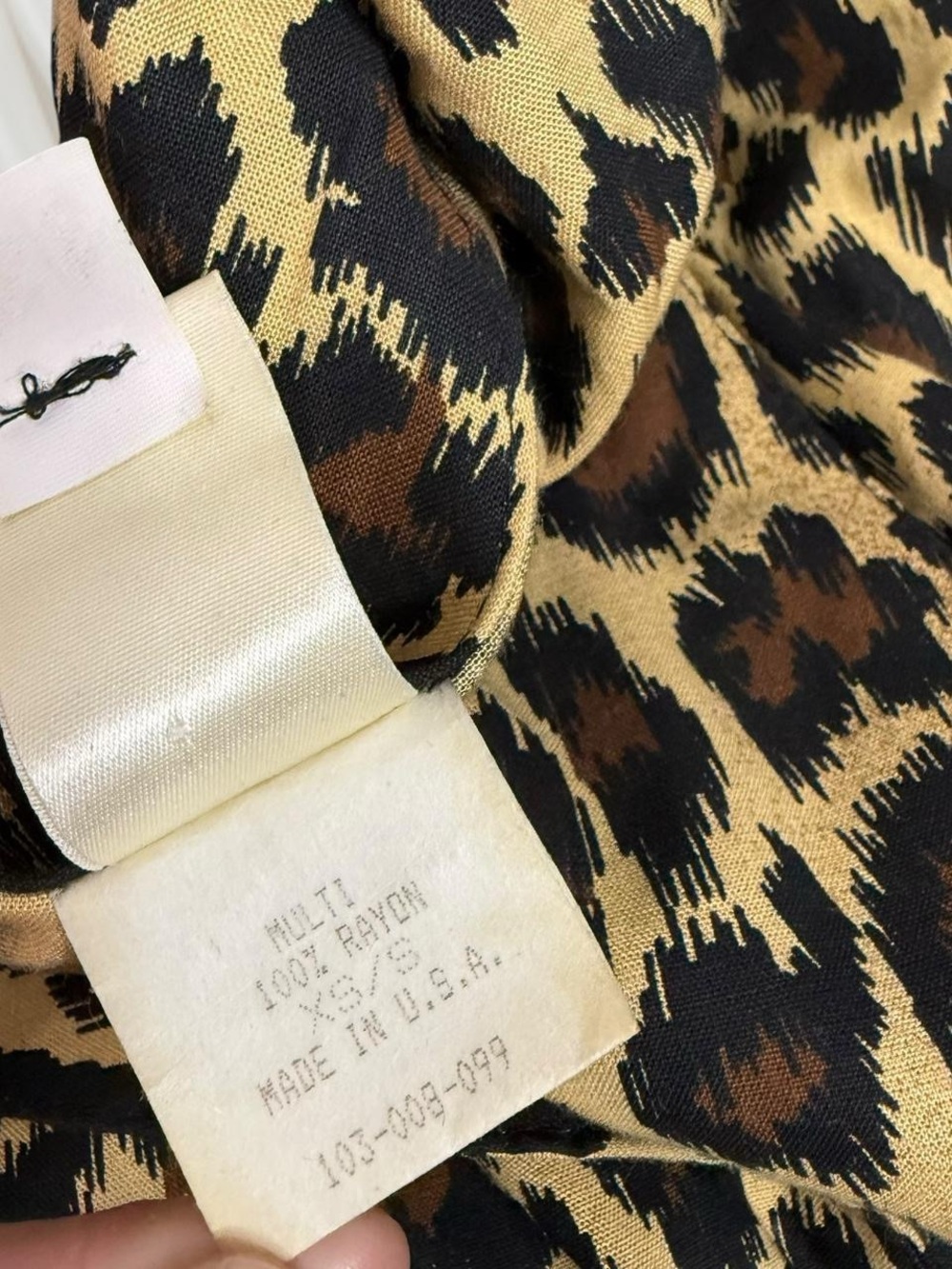 Leopard Print Long Wrap Dress / Robe - Brown & Black - Picture 6 of 8